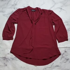 Fab'rik Maroon 3/4 sleeve blouse